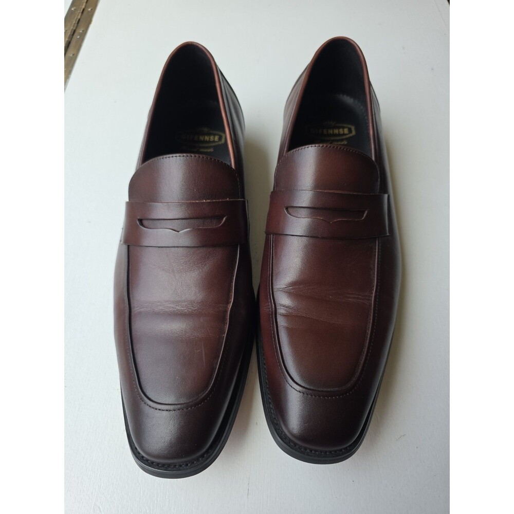 Gifennse Men's Slip-On Penny Loafers Formal Leather Shoes for Men Size 12